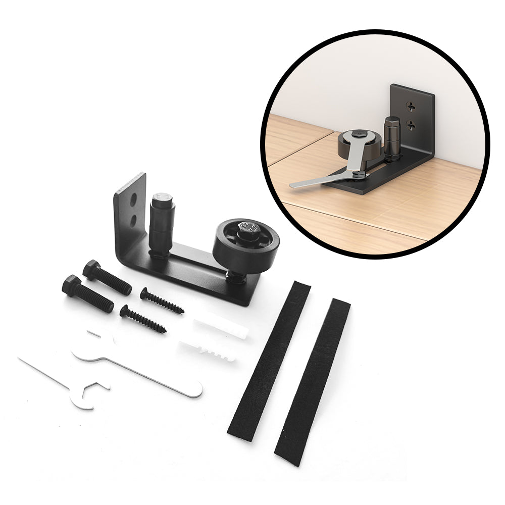 Black Steel Barn Door Floor Guide (8 in 1)