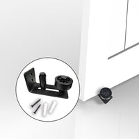 Black Steel Barn Door Floor Guide (8 in 1)