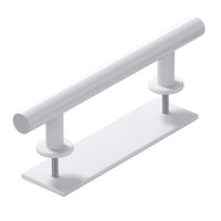 White Round Barn Door Handle Kit (Double Sided)