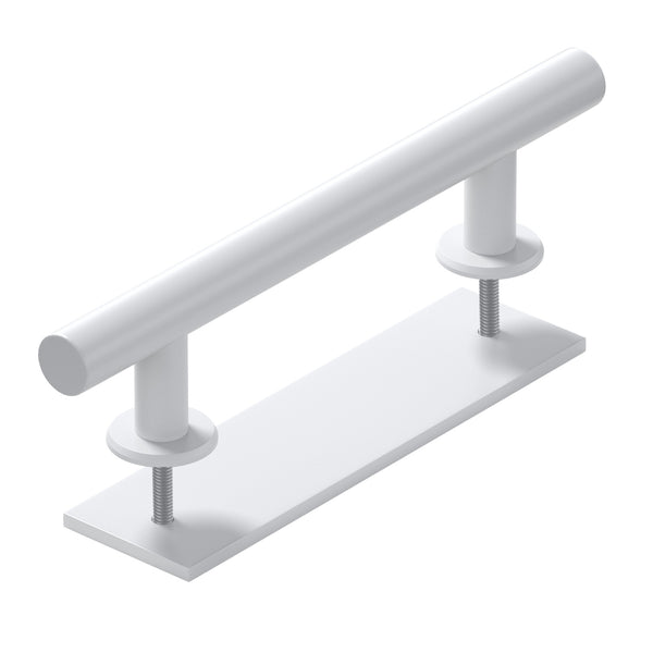 White Round Barn Door Handle Kit (Double Sided)