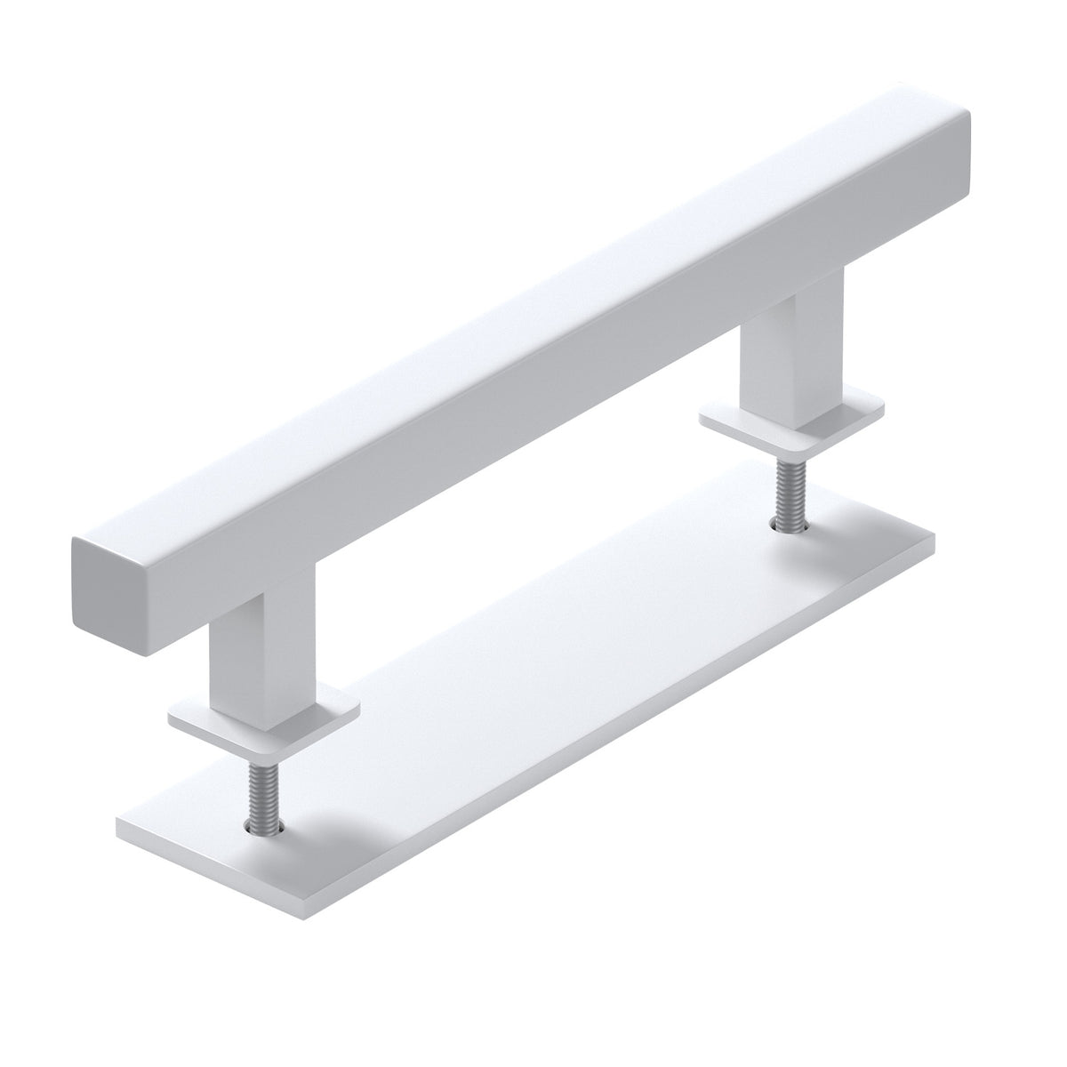 White Square Barn Door Handle Kit (Double Sided)