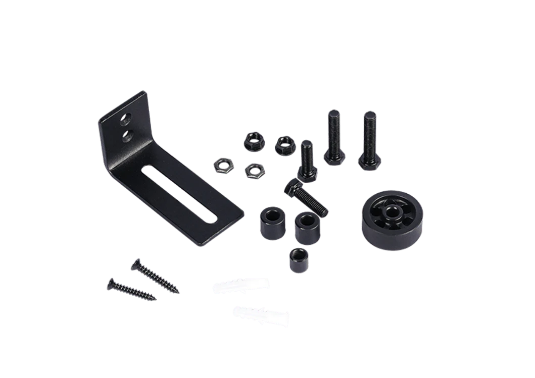 Black Steel Barn Door Floor Guide (8 in 1)