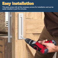 White Square Barn Door Handle Kit (Double Sided)