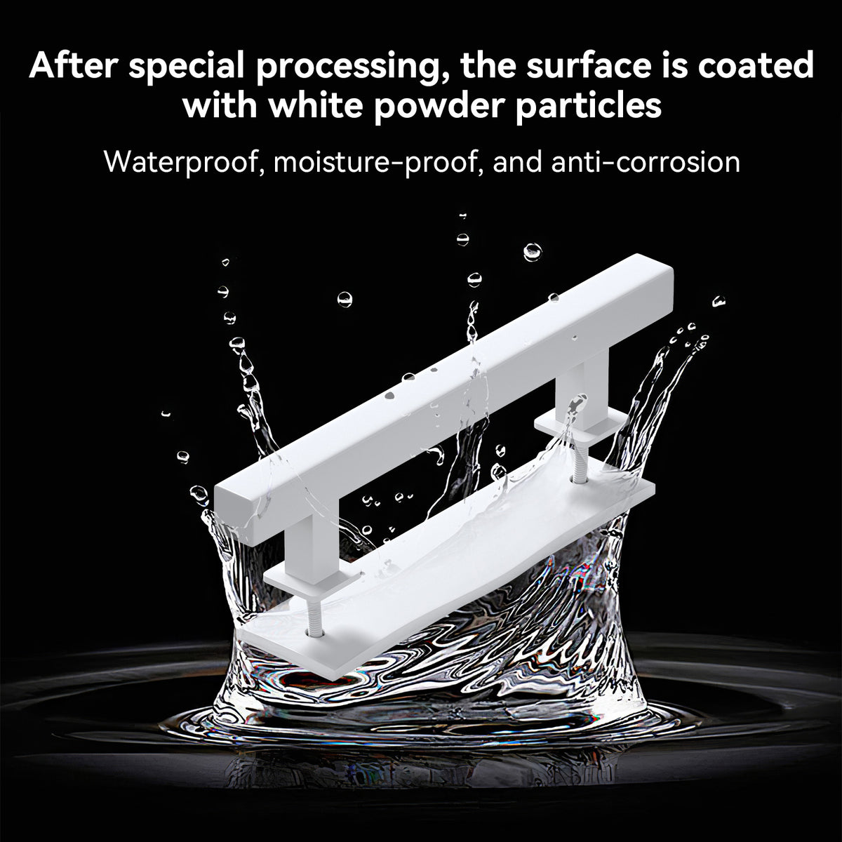 White Square Barn Door Handle Kit (Double Sided)