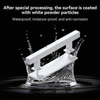 White Square Barn Door Handle Kit (Double Sided)