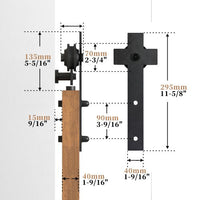Cross Side Monut Barn Door Hardware