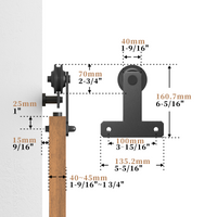 T Shape Barn Door Hardware