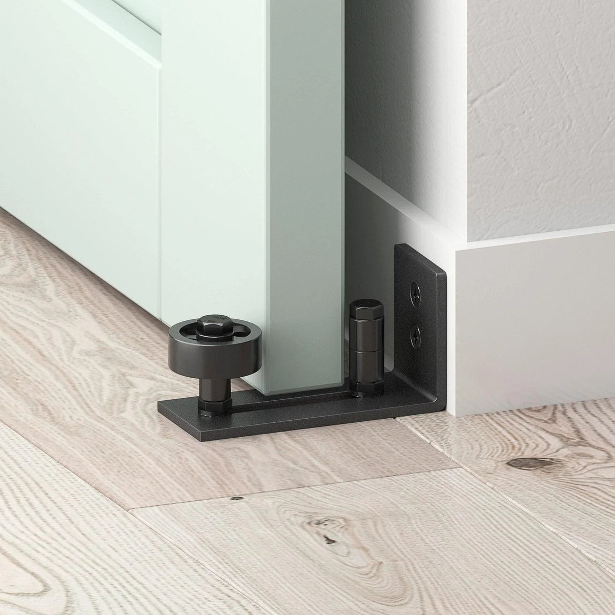 Black Steel Barn Door Floor Guide (8 in 1)