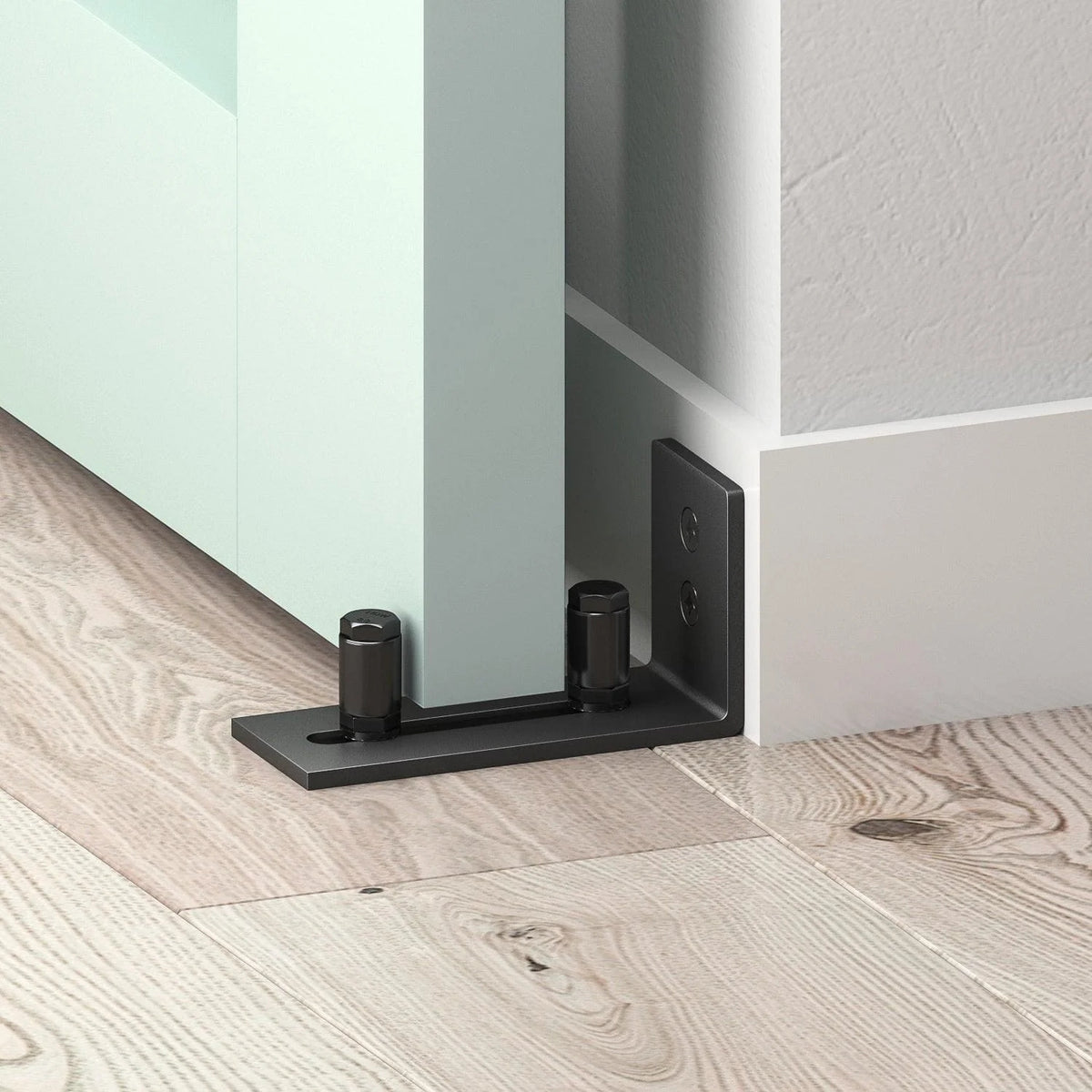 Black Steel Barn Door Floor Guide (8 in 1)