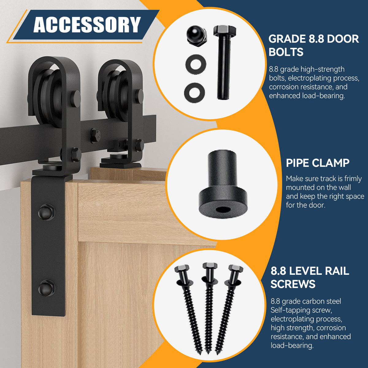 Bi-Fold Barn Door Hardware (Side Mount)