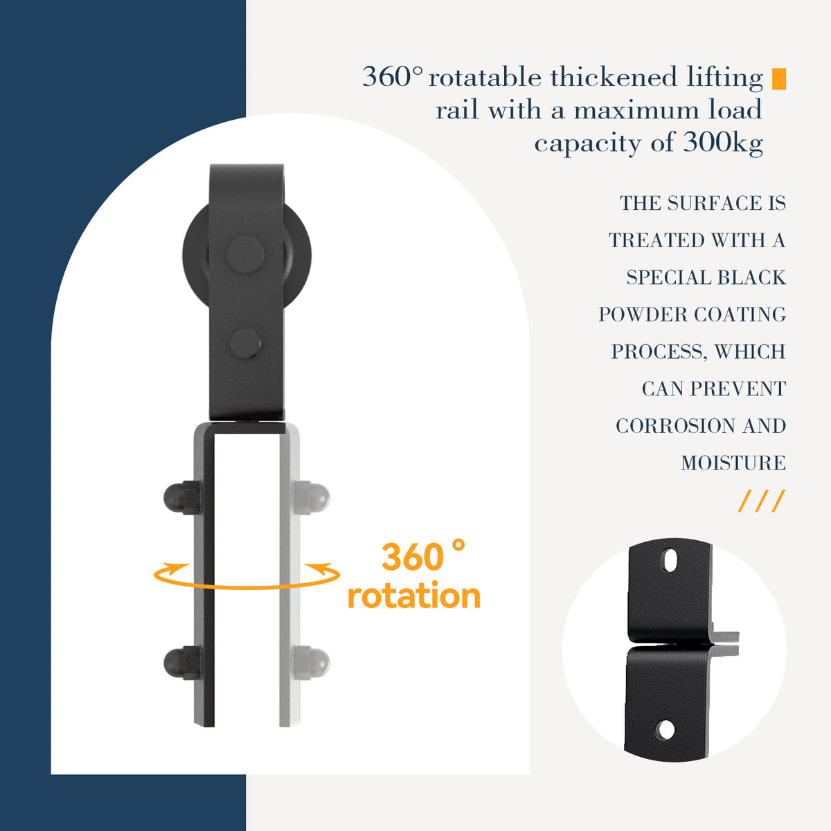Bi-Fold Barn Door Hardware (Side Mount)