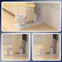 White Steel Barn Door Floor Guide (8 in 1)