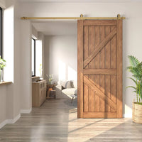 Brushed Gold Classic Top Mount Barn Door Hardware