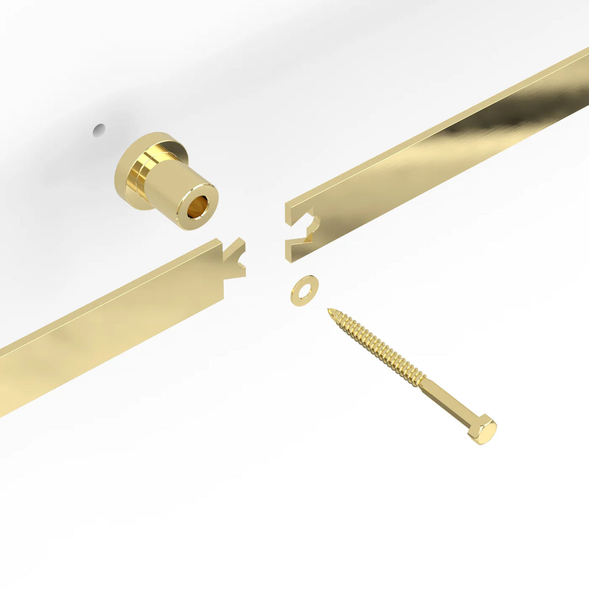 Brushed Gold Classic Top Mount Barn Door Hardware