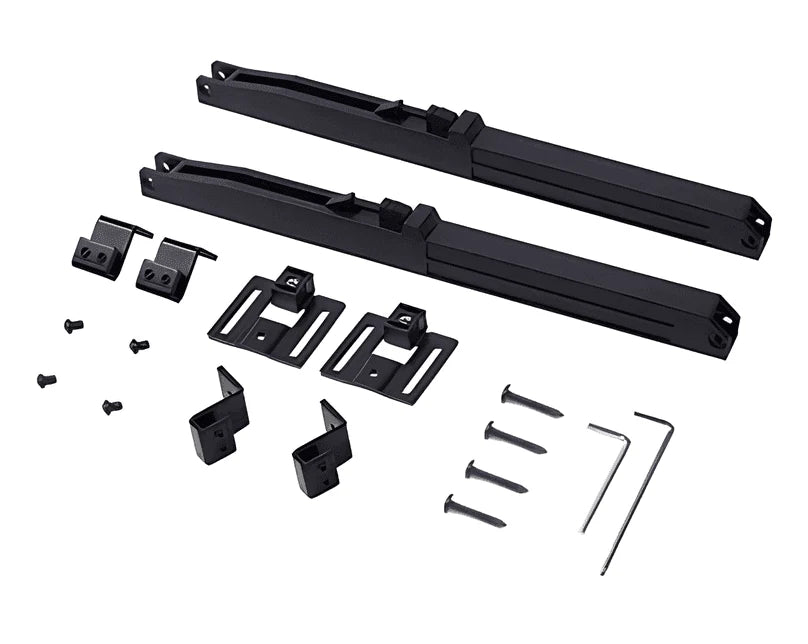 White Classic Top Mount Barn Door Hardware