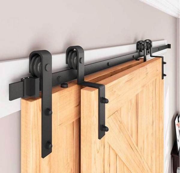 Can I use the barn door hardware outside?