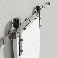 Brushed Bronze Classic Side Mount Barn Door Hardware