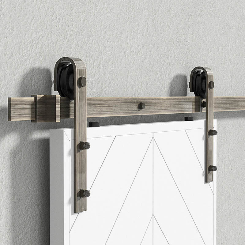 Brushed Bronze Classic Side Mount Barn Door Hardware