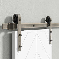 Brushed Bronze Classic Side Mount Barn Door Hardware