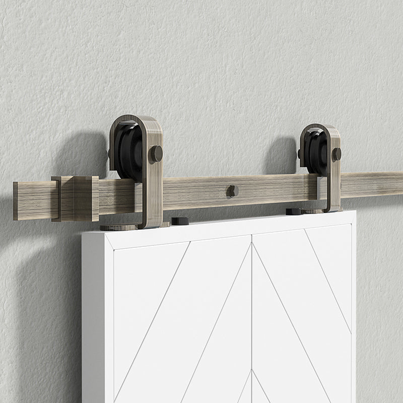 Brushed Bronze Classic Top Mount Barn Door Hardware
