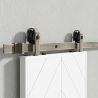 Brushed Bronze Classic Top Mount Barn Door Hardware