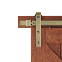 Brushed Bronze Classic Side Mount Barn Door Hardware