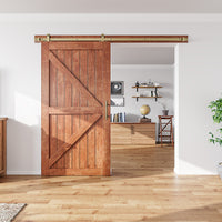 Brushed Bronze Classic Top Mount Barn Door Hardware