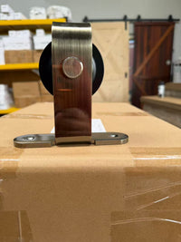 Brushed Bronze Classic Top Mount Barn Door Hardware