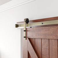 Brushed Bronze Classic Side Mount Barn Door Hardware