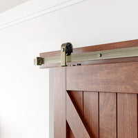 Brushed Bronze Classic Top Mount Barn Door Hardware
