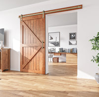 Brushed Bronze Classic Side Mount Barn Door Hardware