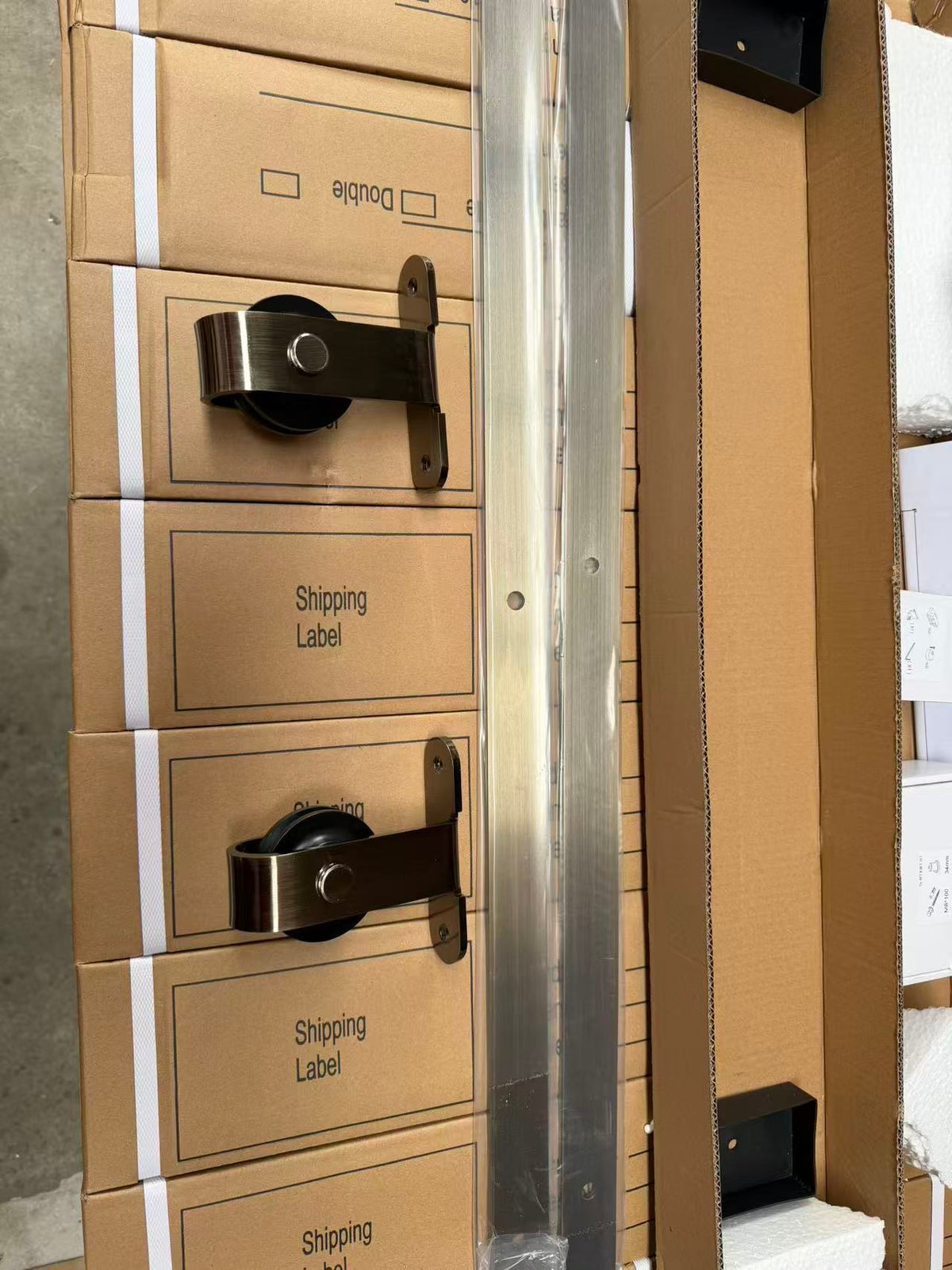 Brushed Bronze Classic Top Mount Barn Door Hardware