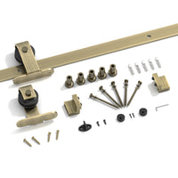 Brushed Bronze Classic Top Mount Barn Door Hardware