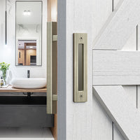 PRE ORDER! Brushed Bronze Square Barn Door Handle Kit (Double Sided)