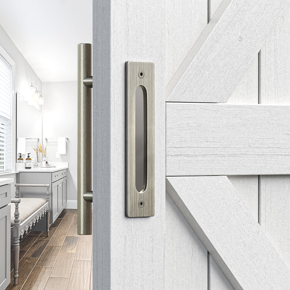 PRE ORDER! Brushed Bronze Round Barn Door Handle Kit (Double Sided)