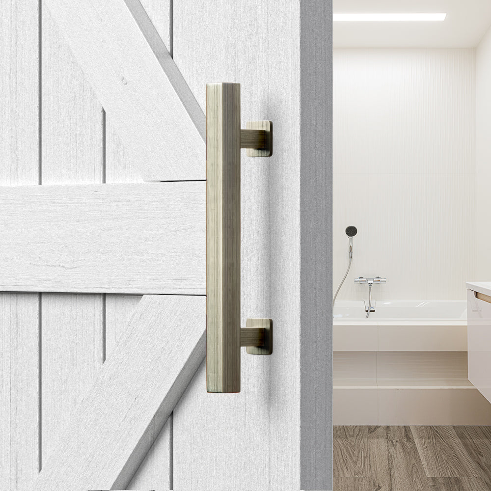 PRE ORDER! Brushed Bronze Square Barn Door Handle Kit (Double Sided)