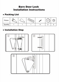 Stainless Steel Barn Door Lock - 001