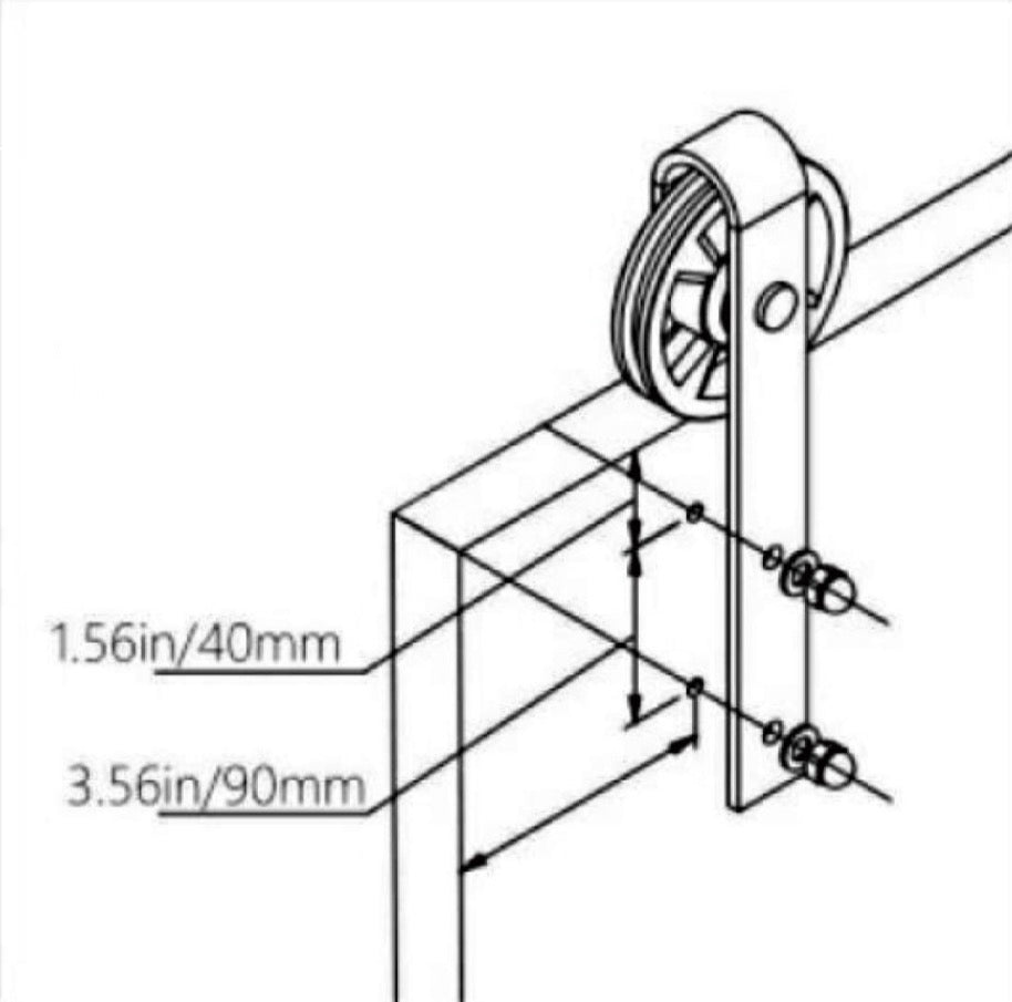 Large Wheel Barn Door Roller