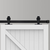 Classic Black Top Mount Barn Door Hardware