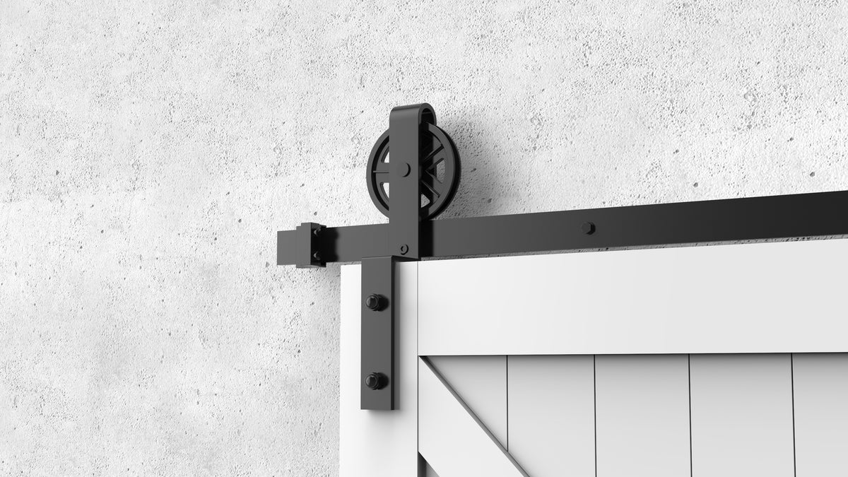 Large Wheel Bypass Barn Door Hardware (For Two Door Bypass)