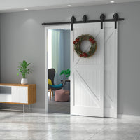 Large Wheel Bypass Barn Door Hardware (For Two Door Bypass)