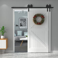 Large Wheel Bypass Barn Door Hardware (For Two Door Bypass)