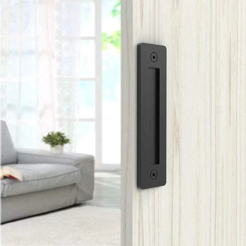 Solid Steel Barn Door Handle - Flush