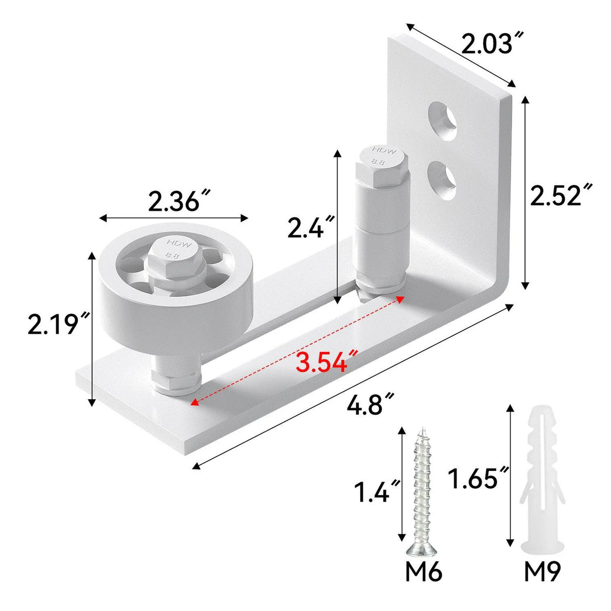 White Steel Barn Door Floor Guide (8 in 1)