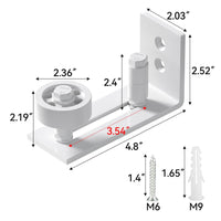 White Steel Barn Door Floor Guide (8 in 1)