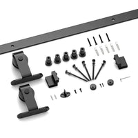 Classic Black Top Mount Barn Door Hardware