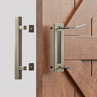 PRE ORDER! Brushed Bronze Square Barn Door Handle Kit (Double Sided)
