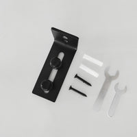 Small Wheel Black Steel Barn Door Floor Guide