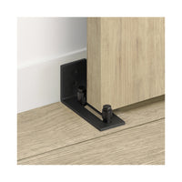 Small Wheel Black Steel Barn Door Floor Guide