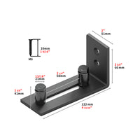 Small Wheel Black Steel Barn Door Floor Guide